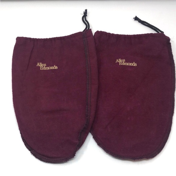 Allen Edmonds Dust Bags Travel Accessories For Shoe Storage Set Of Two Maroon - Picture 1 of 5